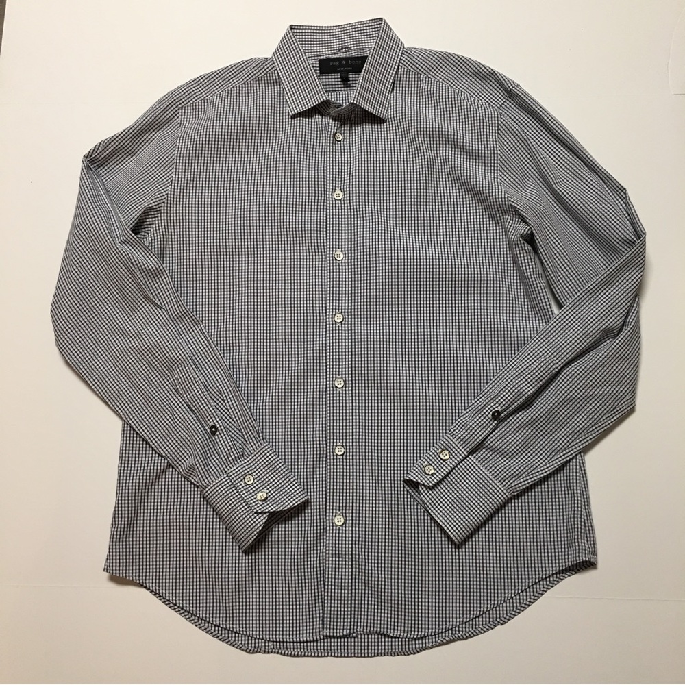 ☠️🔥Rag & Bone mens dress shirt size 16 1/2.